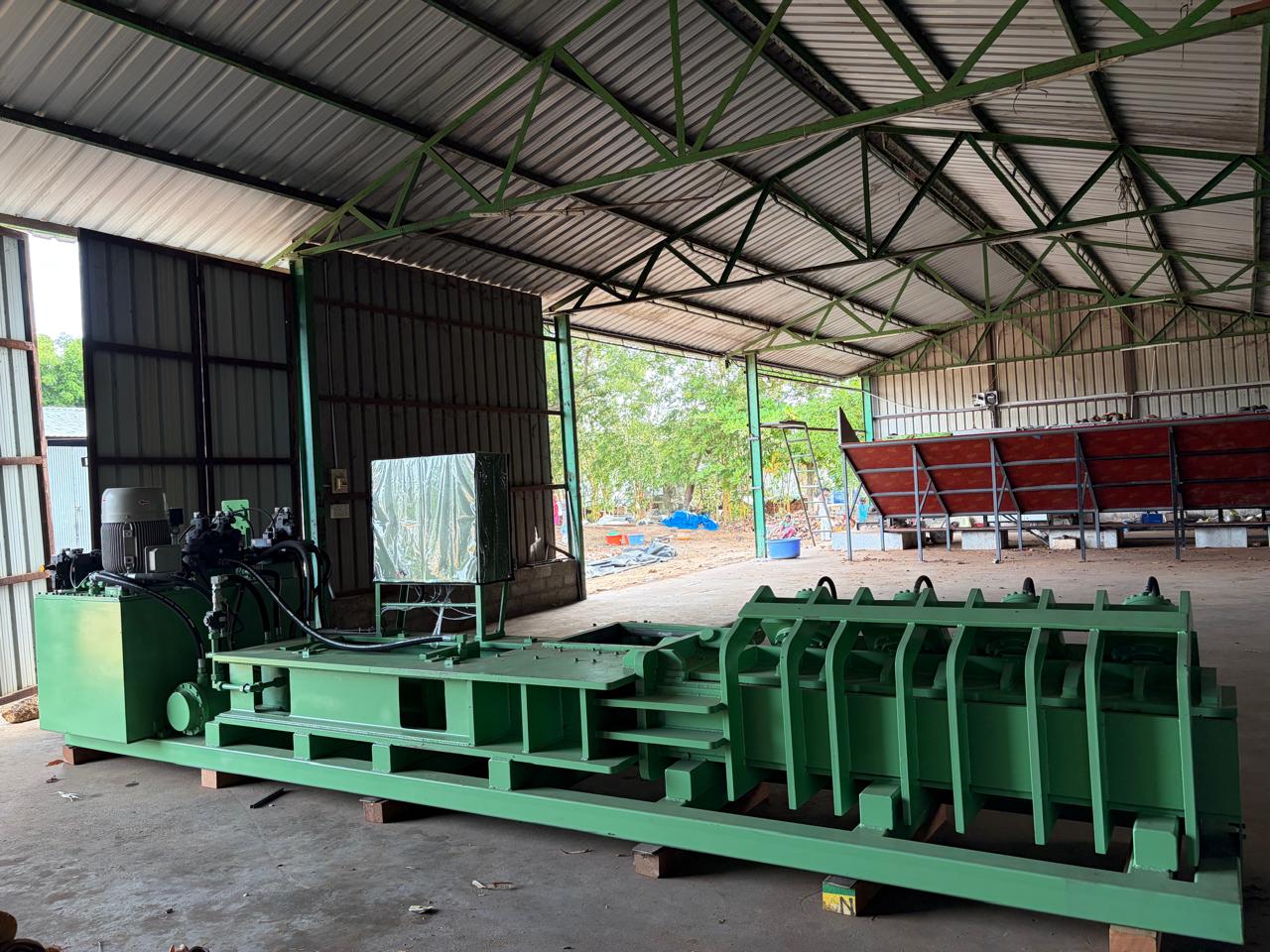 Baling and packaging equipment ready for shipment